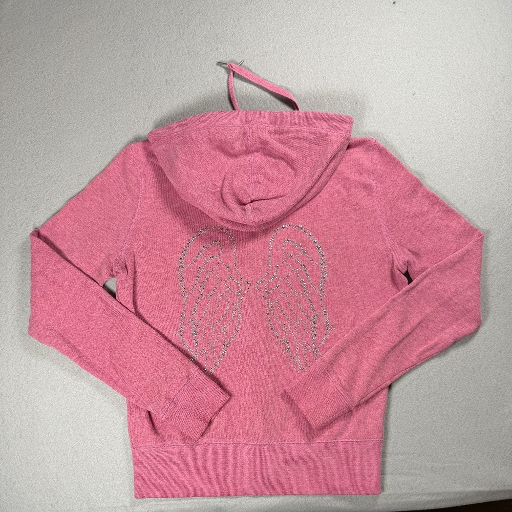 Pink Victoria's Secret Y2K Vintage Women’s zip up hoodie